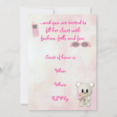 Babydusche Einladung (Rückseite)