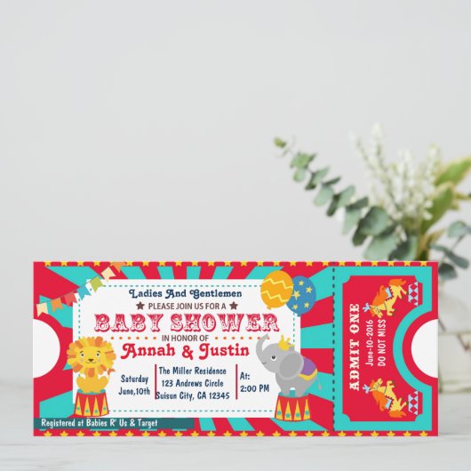 Babydusche Einladung (Stehend Vorderseite)