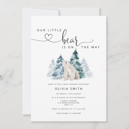 Babydusche Einladung (Vorderseite)