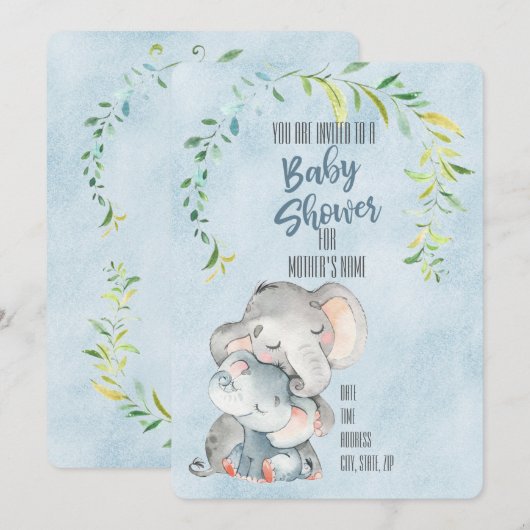 Babydusche Einladung (Vorne/Hinten)