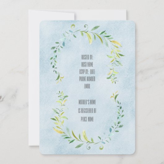 Babydusche Einladung (Rückseite)