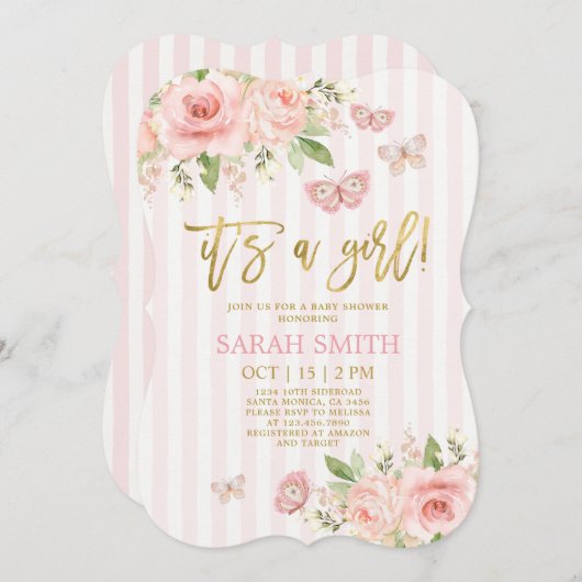 Babydusche Einladung (Vorne/Hinten)