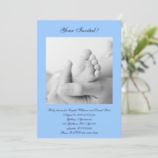 Babydusche Einladung (Stehend Vorderseite)