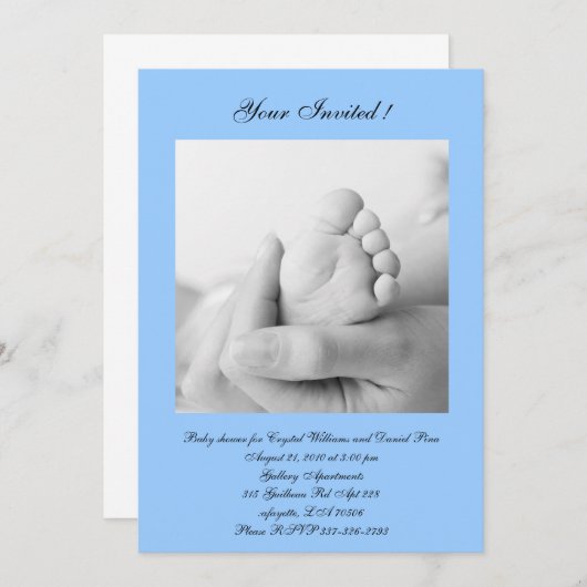 Babydusche Einladung (Vorne/Hinten)