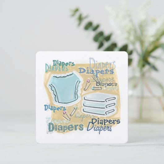 Babydusche Einladung (Stehend Vorderseite)