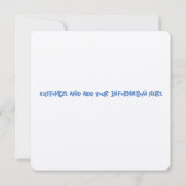 Babydusche Einladung (Rückseite)