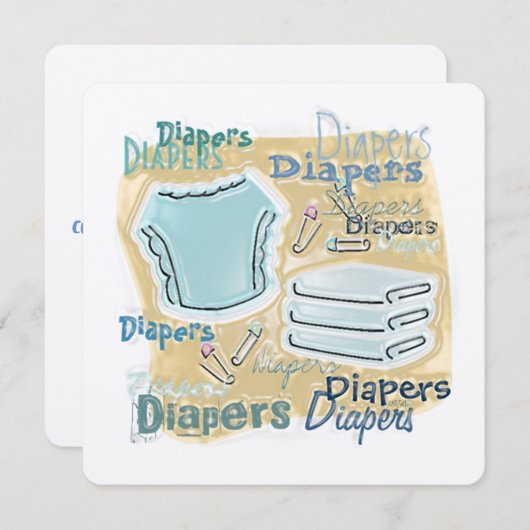 Babydusche Einladung (Vorne/Hinten)