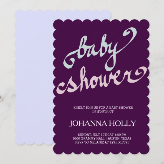 Babydusche Einladung (Vorne/Hinten)