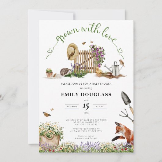 Babydusche Einladung (Vorderseite)