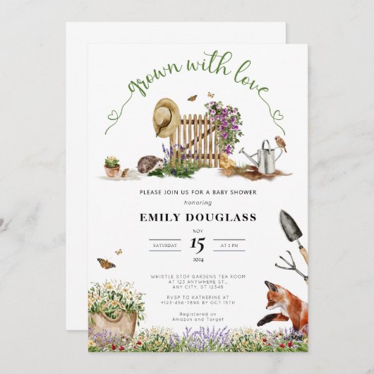 Babydusche Einladung (Vorne/Hinten)