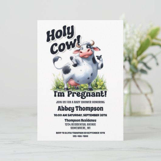 Babydusche Einladung (Stehend Vorderseite)