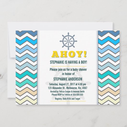 Babydusche Einladung (Vorderseite)