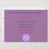 Babydusche Einladung (Rückseite)