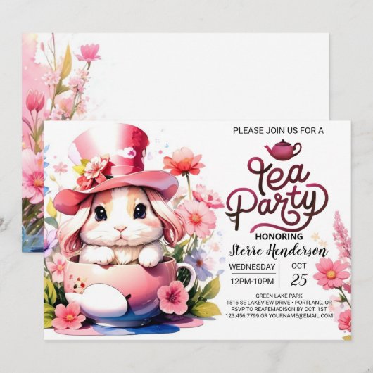 Babydusche Einladung (Vorne/Hinten)