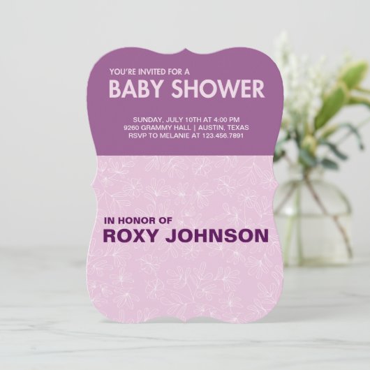 Babydusche Einladung (Stehend Vorderseite)