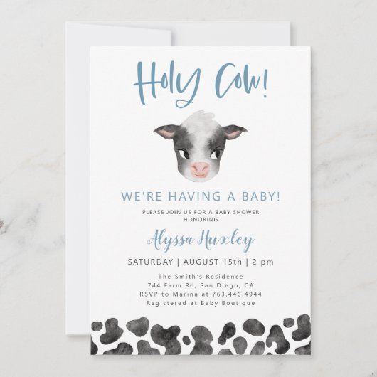 Babydusche Einladung (Vorderseite)