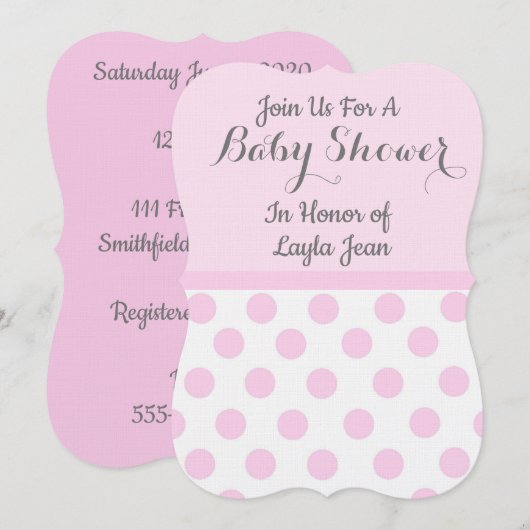 Babydusche Einladung (Vorne/Hinten)