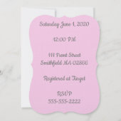 Babydusche Einladung (Rückseite)