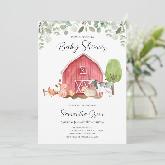 Babydusche Einladung (Stehend Vorderseite)