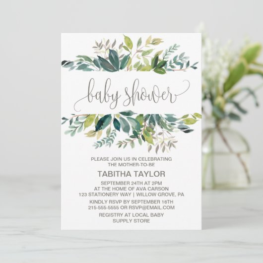 Babydusche Einladung (Stehend Vorderseite)