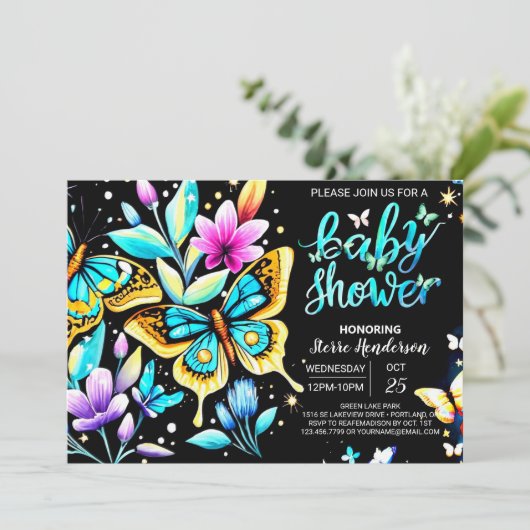 Babydusche Einladung (Stehend Vorderseite)