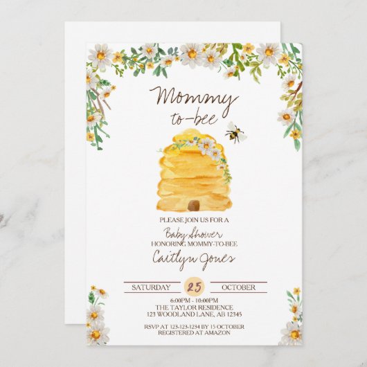 Babydusche Einladung (Vorne/Hinten)