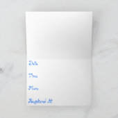 Babydusche Einladung (Baby Boy) Leere (Innenseite)