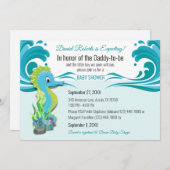 Babydusche Einladung für Papa-to-be erwartet Junge (Vorne/Hinten)