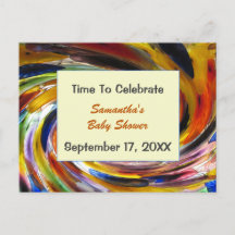 Babydusche Einladung Geschlecht neutrale Farbe