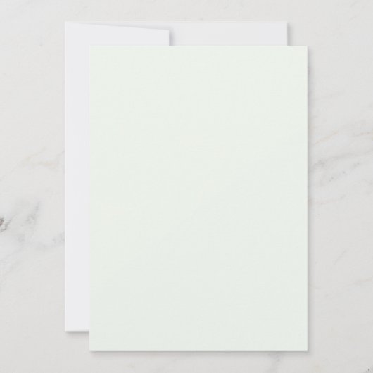 Babydusche Einladung Grüne Blume Kinderwagen (Rückseite)