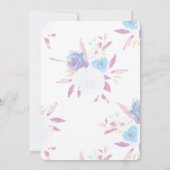 Babydusche Einladung Lila Wasserfarbe (Rückseite)