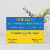 Babydusche Einladung mit der Flagge der Ukraine (Stehend Vorderseite)