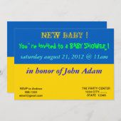 Babydusche Einladung mit der Flagge der Ukraine (Vorne/Hinten)