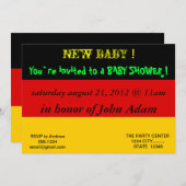 Babydusche Einladung mit der Flagge Deutschlands (Vorne/Hinten)