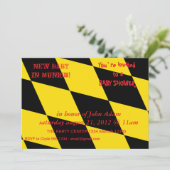 Babydusche Einladung mit der Flagge Münchens (Stehend Vorderseite)