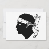 Babydusche Einladung mit der Flagge von Korsika (Rückseite)