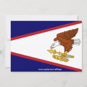 Babydusche Einladung mit Fahne von Amerikanisch-Sa (Rückseite)