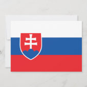 Babydusche Einladung mit Flagge der Slowakei (Rückseite)