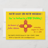 Babydusche Einladung mit Flagge New Mexico (Vorderseite)