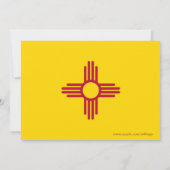 Babydusche Einladung mit Flagge New Mexico (Rückseite)