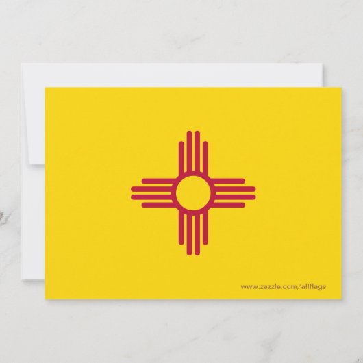 Babydusche Einladung mit Flagge New Mexico (Rückseite)