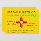 Babydusche Einladung mit Flagge New Mexico (Vorne/Hinten)