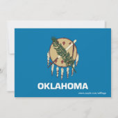 Babydusche Einladung mit Flagge von Oklahoma (Rückseite)