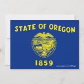 Babydusche Einladung mit Flagge von Oregon (Rückseite)