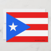 Babydusche Einladung mit Flagge von Puerto Rico (Rückseite)