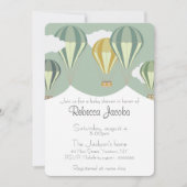 Babydusche Einladung mit Heißluftballons (Vorderseite)