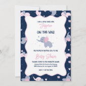 Babydusche Einladung Niedliches Baby Elephant Must (Vorderseite)