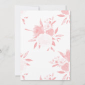 Babydusche Einladung Rosa Blumenwasser (Rückseite)