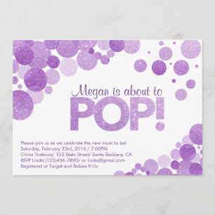 Babydusche Einladung Sie wird bald Pop!