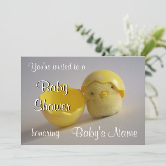 Babydusche Einladung Vorlage (Stehend Vorderseite)